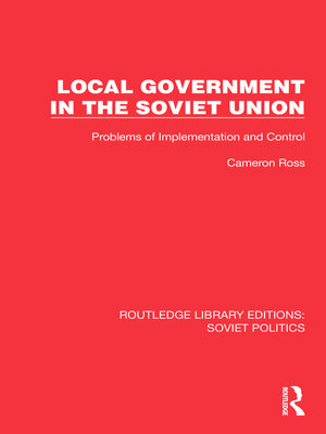 cover image of Local Government in the Soviet Union